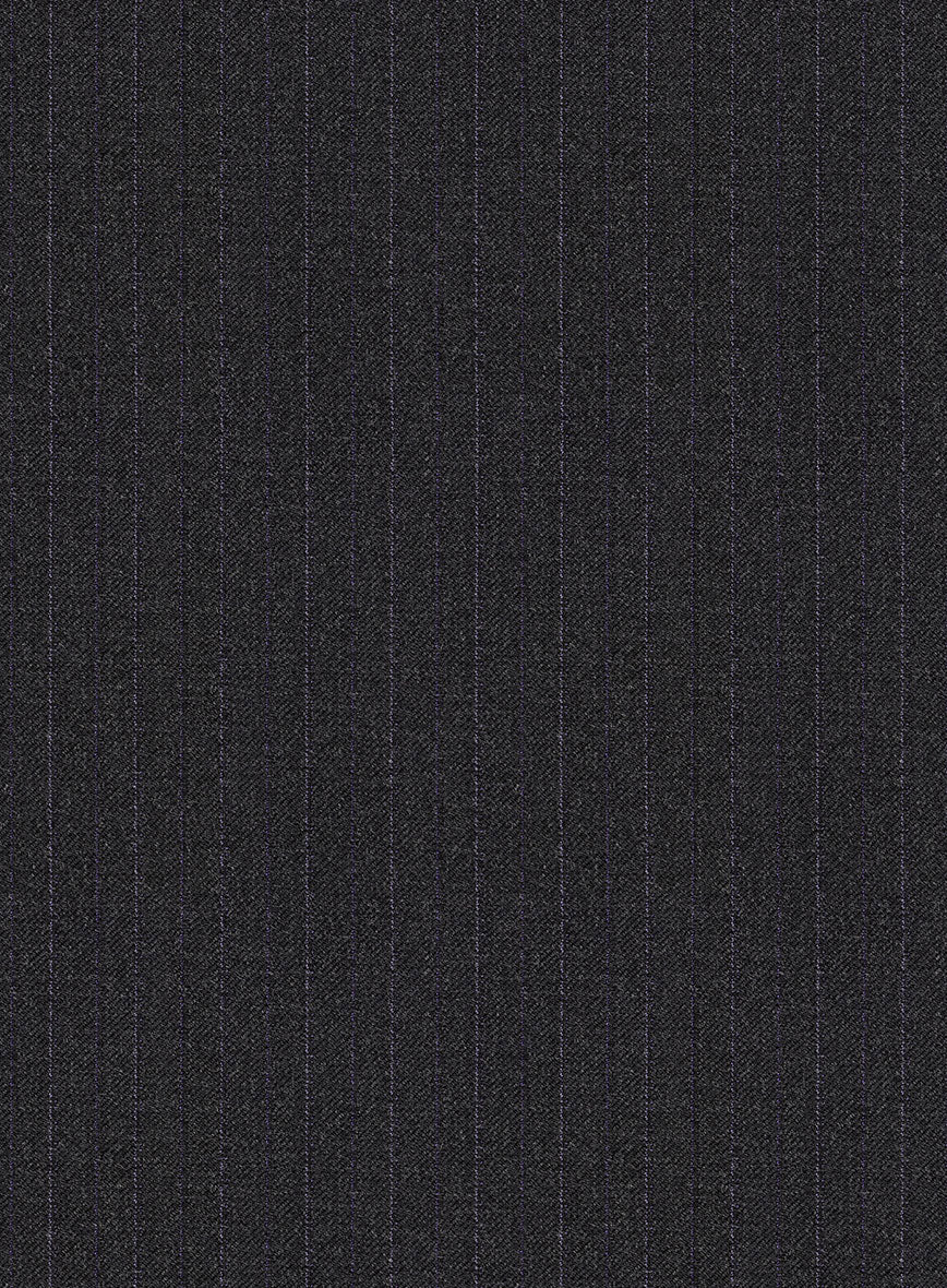 Scabal Urnino Stripe Charcoal Wool Jacket - StudioSuits