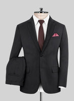 Scabal Urnino Stripe Charcoal Wool Suit - StudioSuits