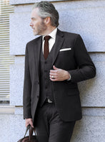 Scabal Urnino Stripe Charcoal Wool Suit - StudioSuits