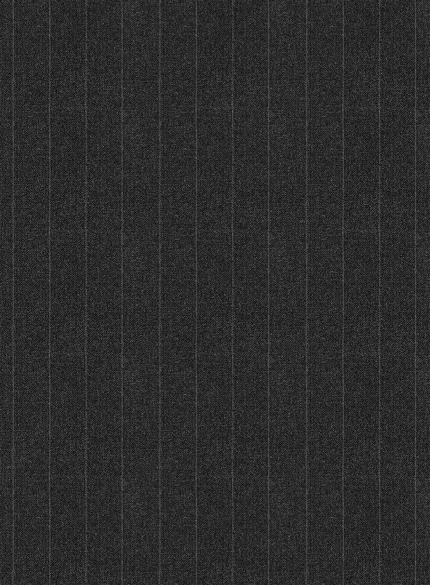 Scabal Vadal Stripe Gray Wool Pants - StudioSuits