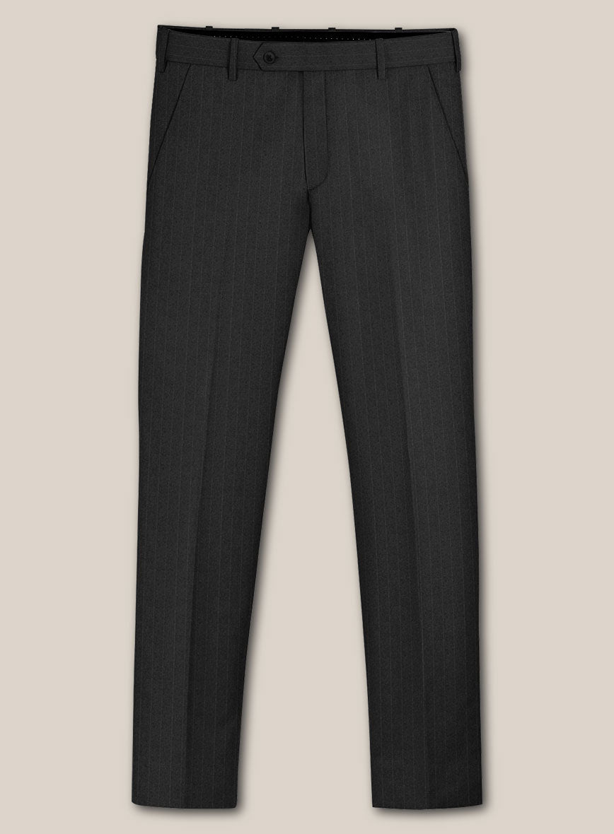 Scabal Vadal Stripe Gray Wool Suit - StudioSuits