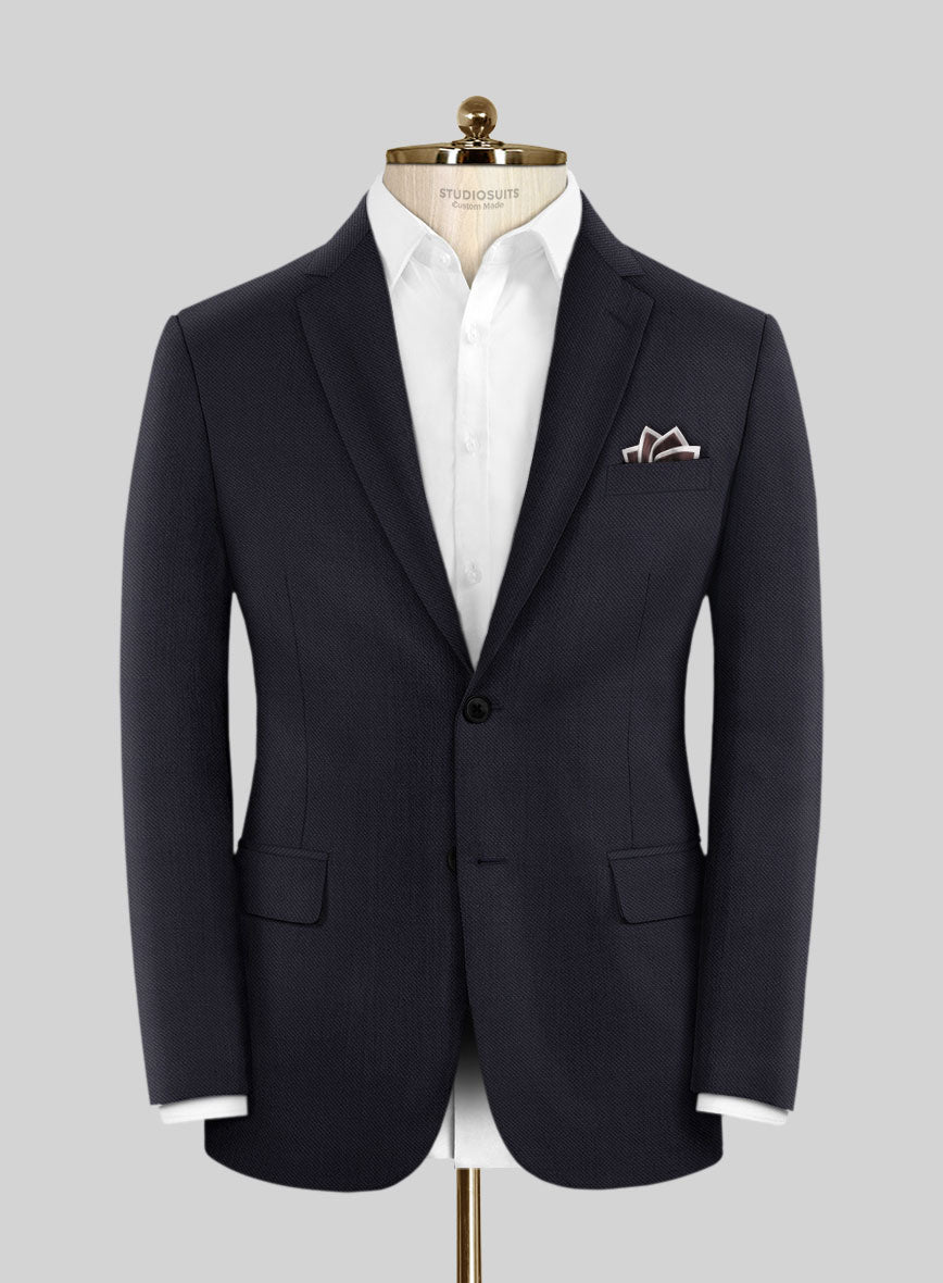 Scabal Vistre Blue Wool Jacket - StudioSuits