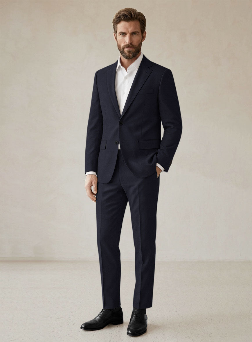 Scabal Vistre Blue Wool Suit - StudioSuits