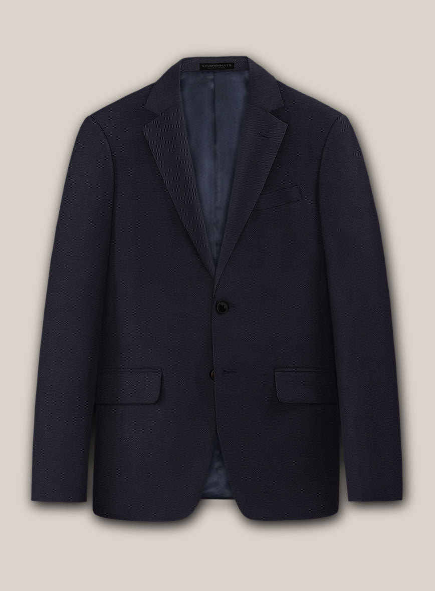 Scabal Vistre Blue Wool Jacket - StudioSuits