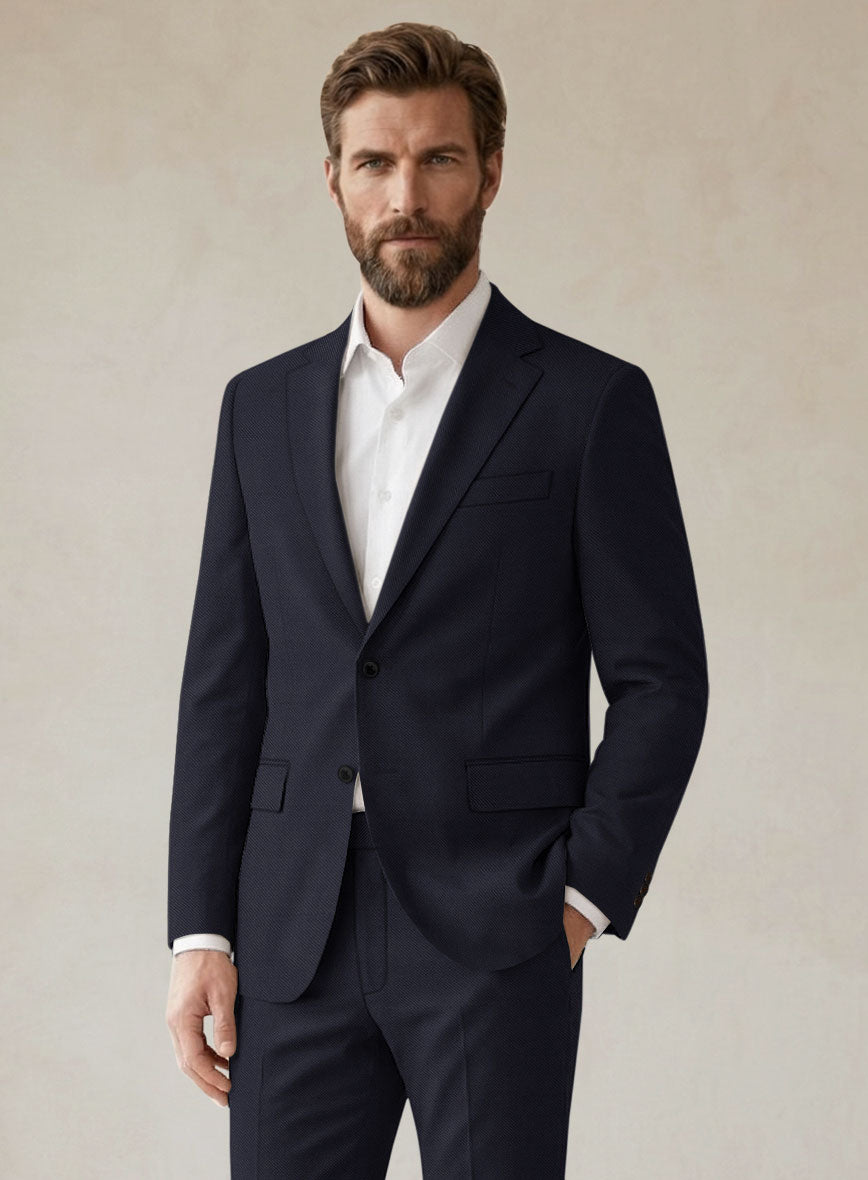 Scabal Vistre Blue Wool Jacket - StudioSuits