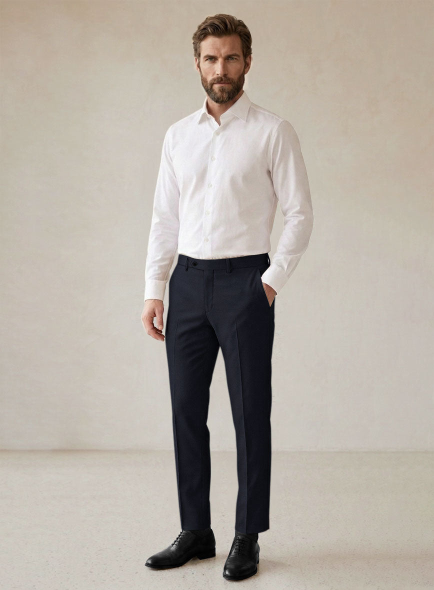 Scabal Vistre Blue Wool Suit - StudioSuits
