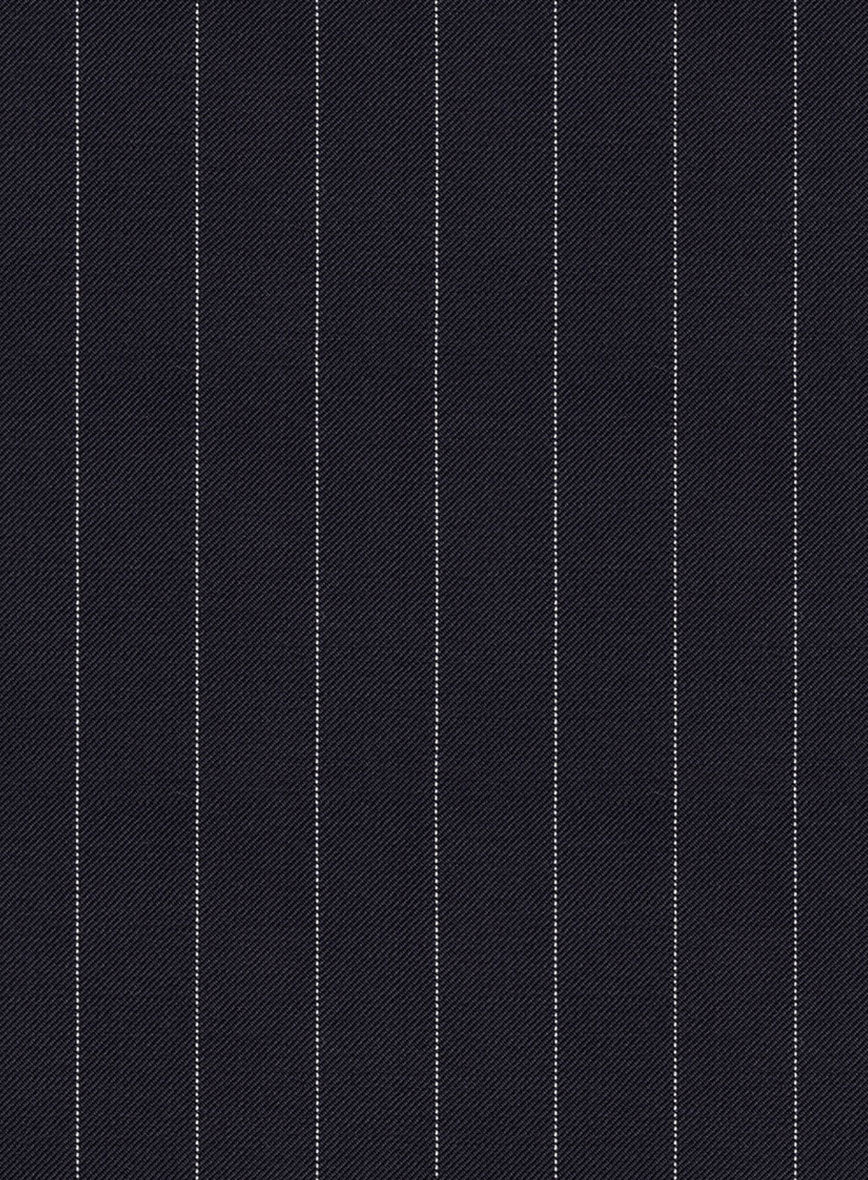 Scabal Vredlo Stripe Blue Wool Jacket - StudioSuits