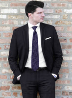 Scabal Vredlo Stripe Blue Wool Suit - StudioSuits