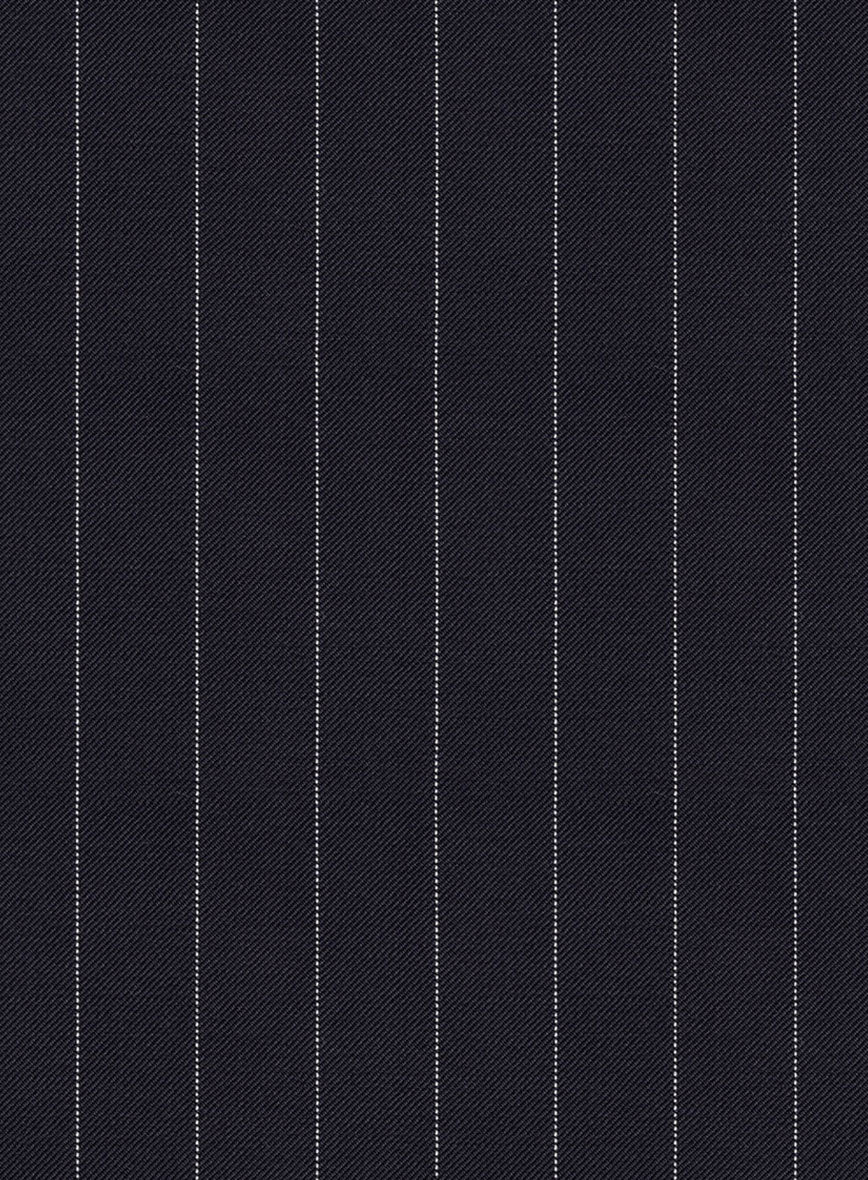 Scabal Vredlo Stripe Blue Wool Suit - StudioSuits