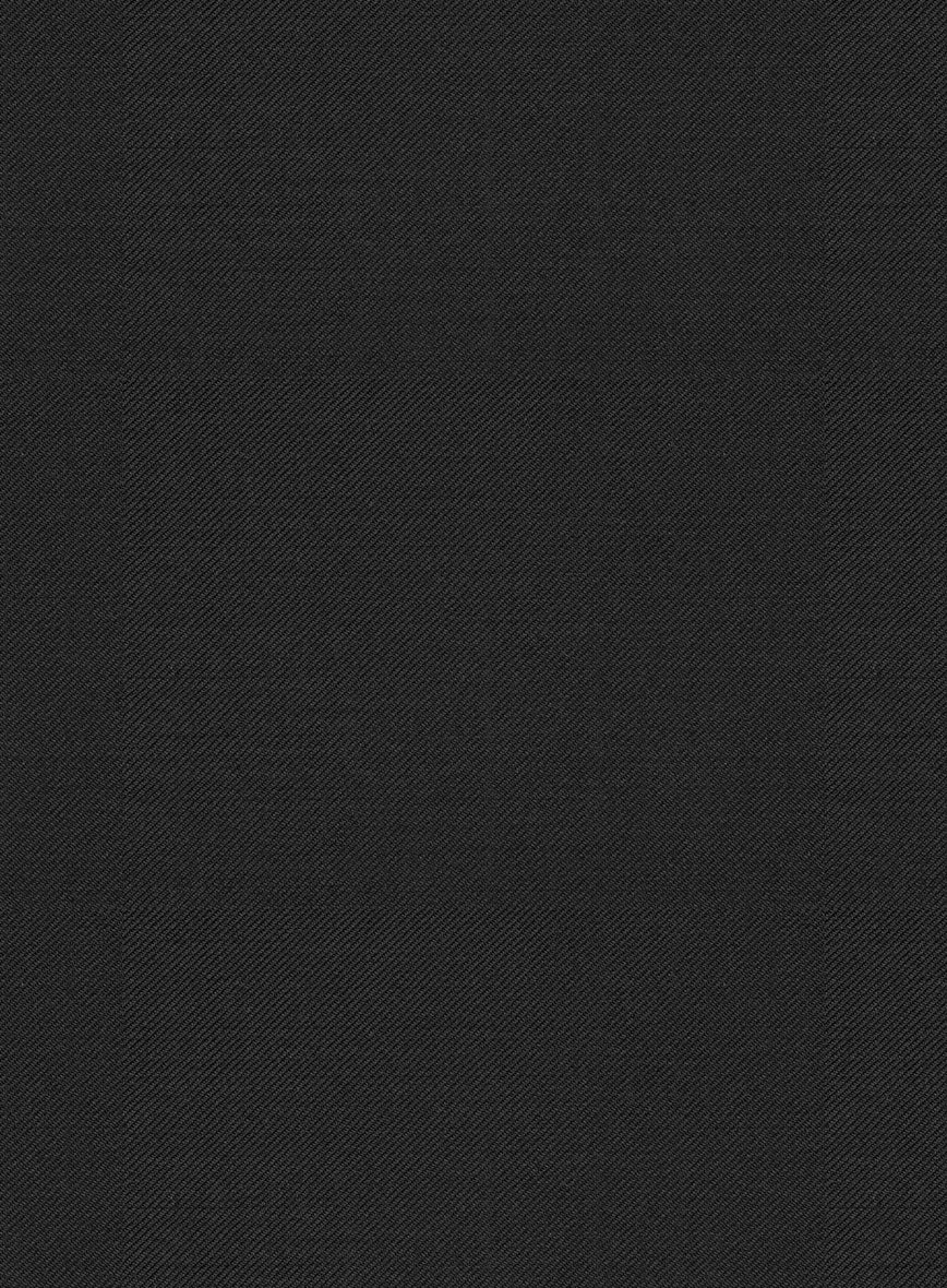 Scabal Xadat Black Wool Pants - StudioSuits