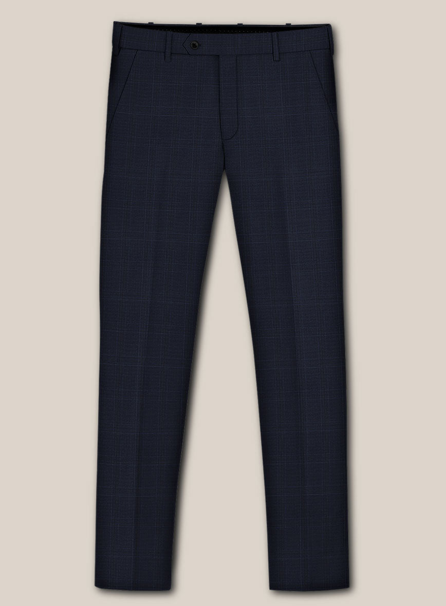 Scabal Xuito Checks Blue Wool Suit - StudioSuits