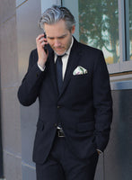 Scabal Xuito Checks Blue Wool Suit - StudioSuits