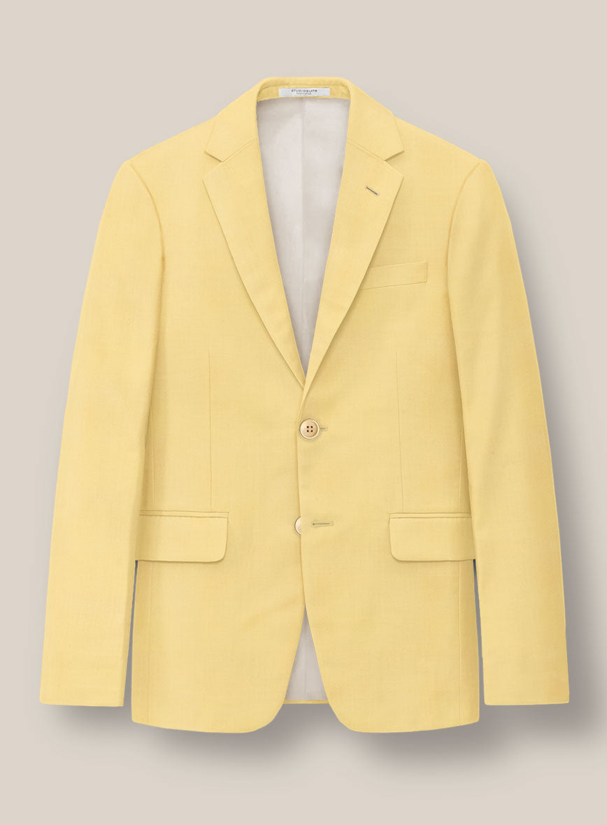 Scabal Yellow Wool Jacket - StudioSuits