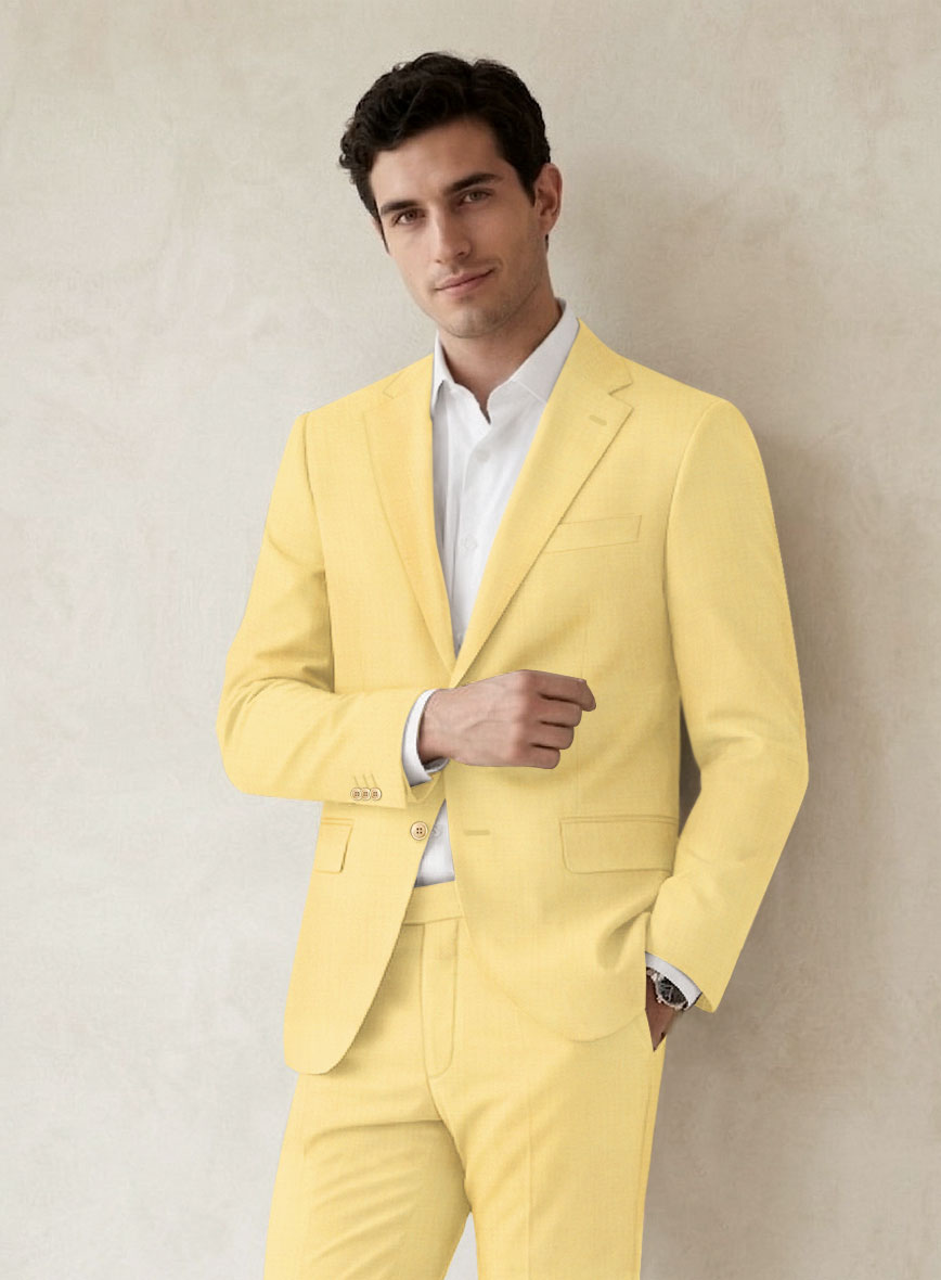 Scabal Yellow Wool Jacket - StudioSuits