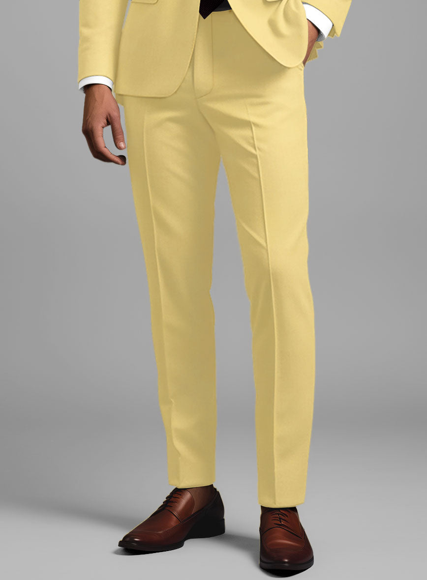 Scabal Yellow Wool Pants - StudioSuits