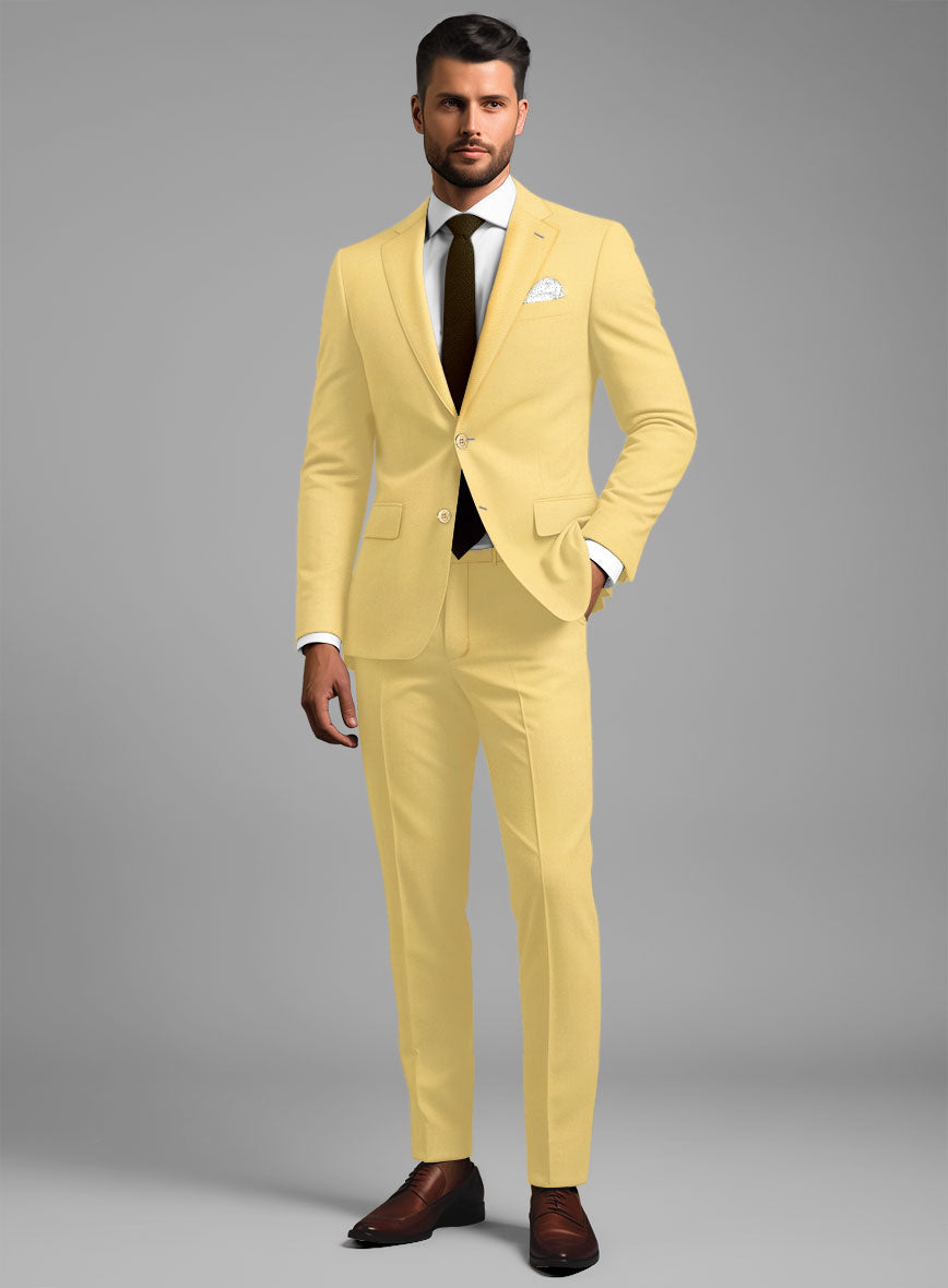 Scabal Yellow Wool Suit - StudioSuits
