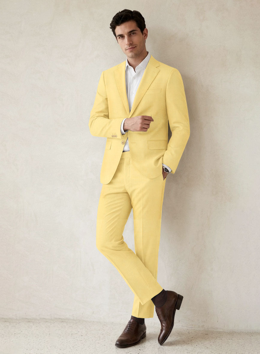 Scabal Yellow Wool Suit - StudioSuits