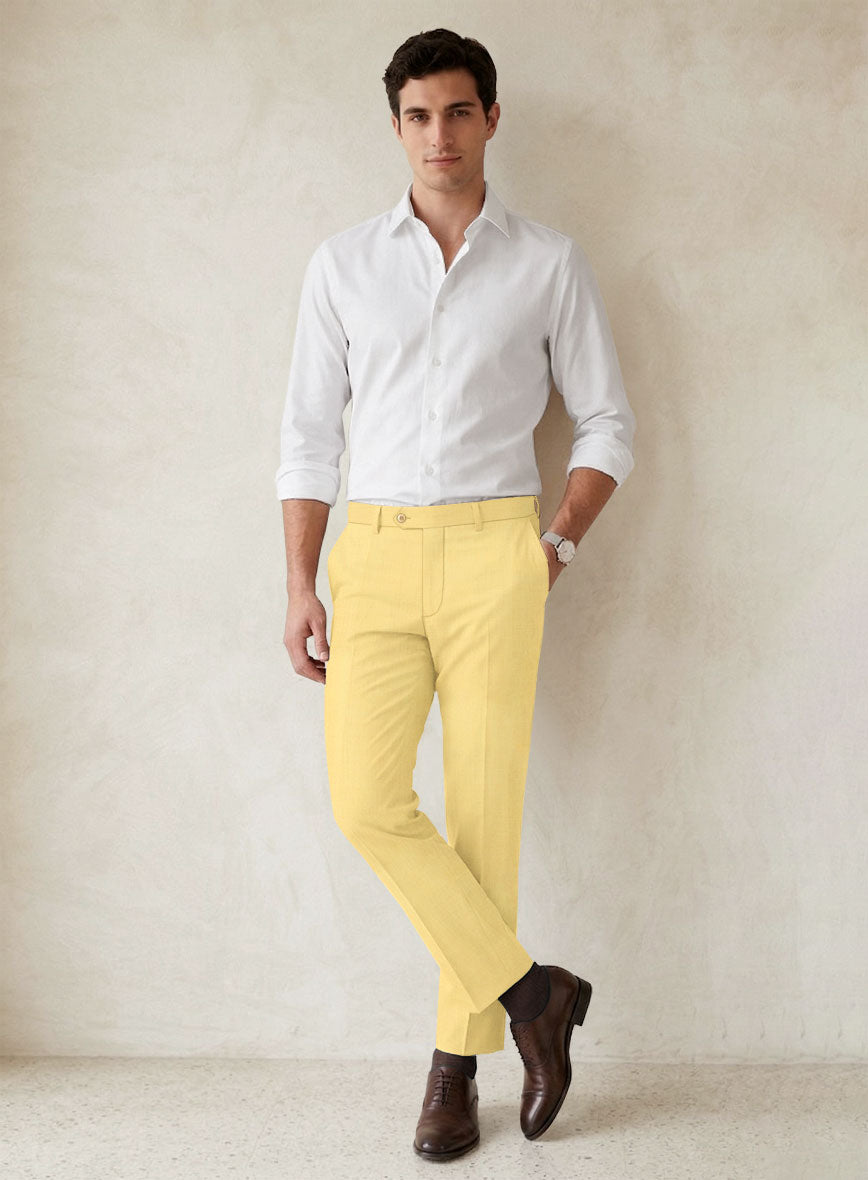 Scabal Yellow Wool Suit - StudioSuits