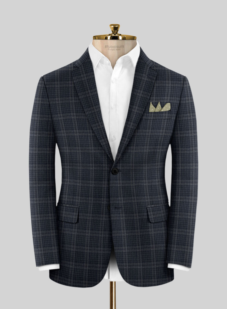 Scabal Zodiac Blue Wool Jacket - StudioSuits