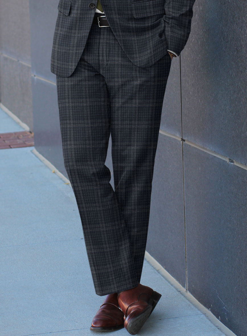 Scabal Zodiac Blue Wool Pants - StudioSuits