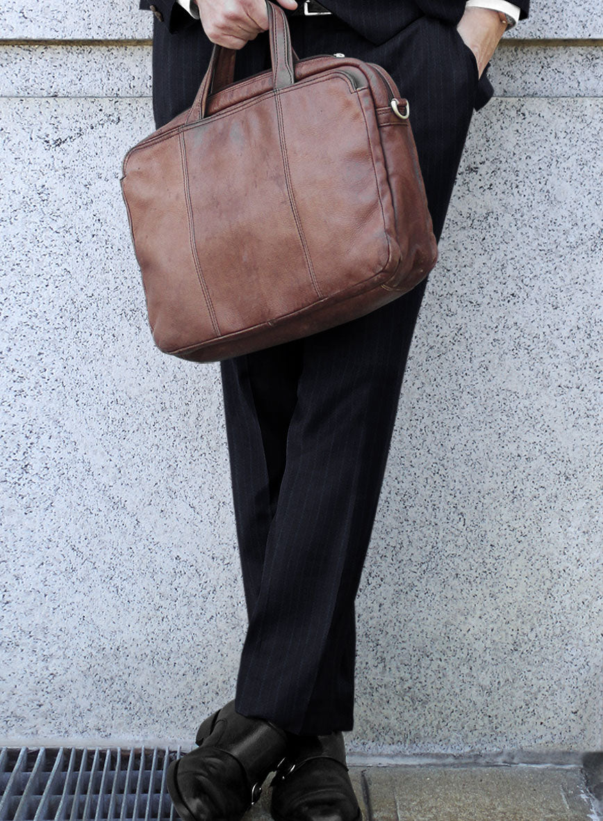 Scabal Zoillo Stripe Blue Wool Pants - StudioSuits