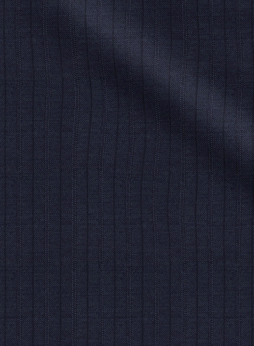 Scabal Londoner Allamo Stripe Blue Wool Jacket - StudioSuits