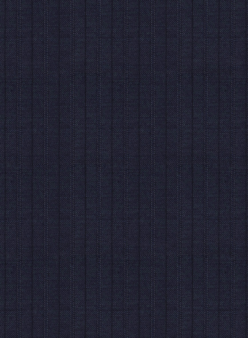 Scabal Londoner Allamo Stripe Blue Wool Jacket - StudioSuits