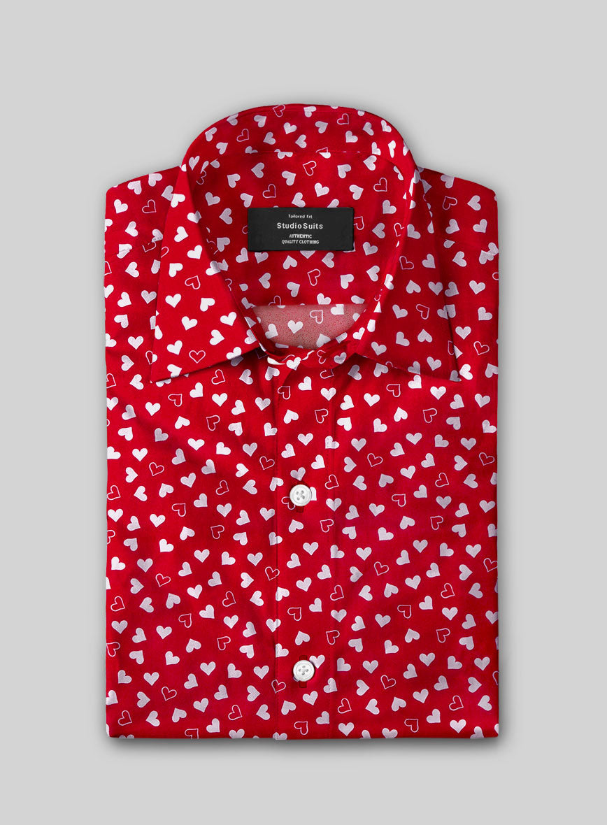 Scarlet Charm Cotton Shirt - StudioSuits