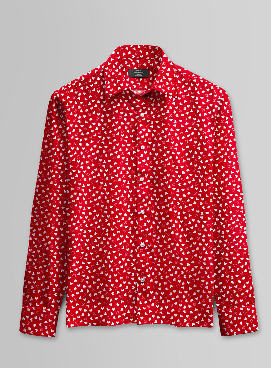 Scarlet Charm Cotton Shirt - StudioSuits