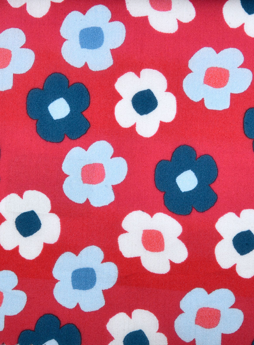 Scarlet Meadow Feather Cotton Shirt - StudioSuits