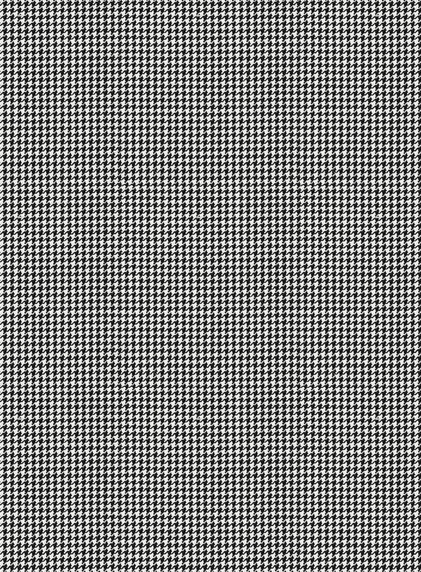 Scabal Belisa Houndstooth BW Wool Pants - StudioSuits