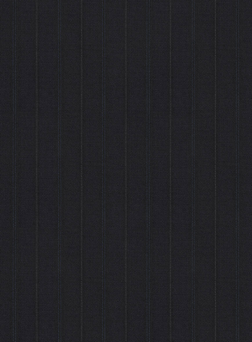 Scabal Cosmopolitan Stripe Gosti Blue Wool Suit - StudioSuits