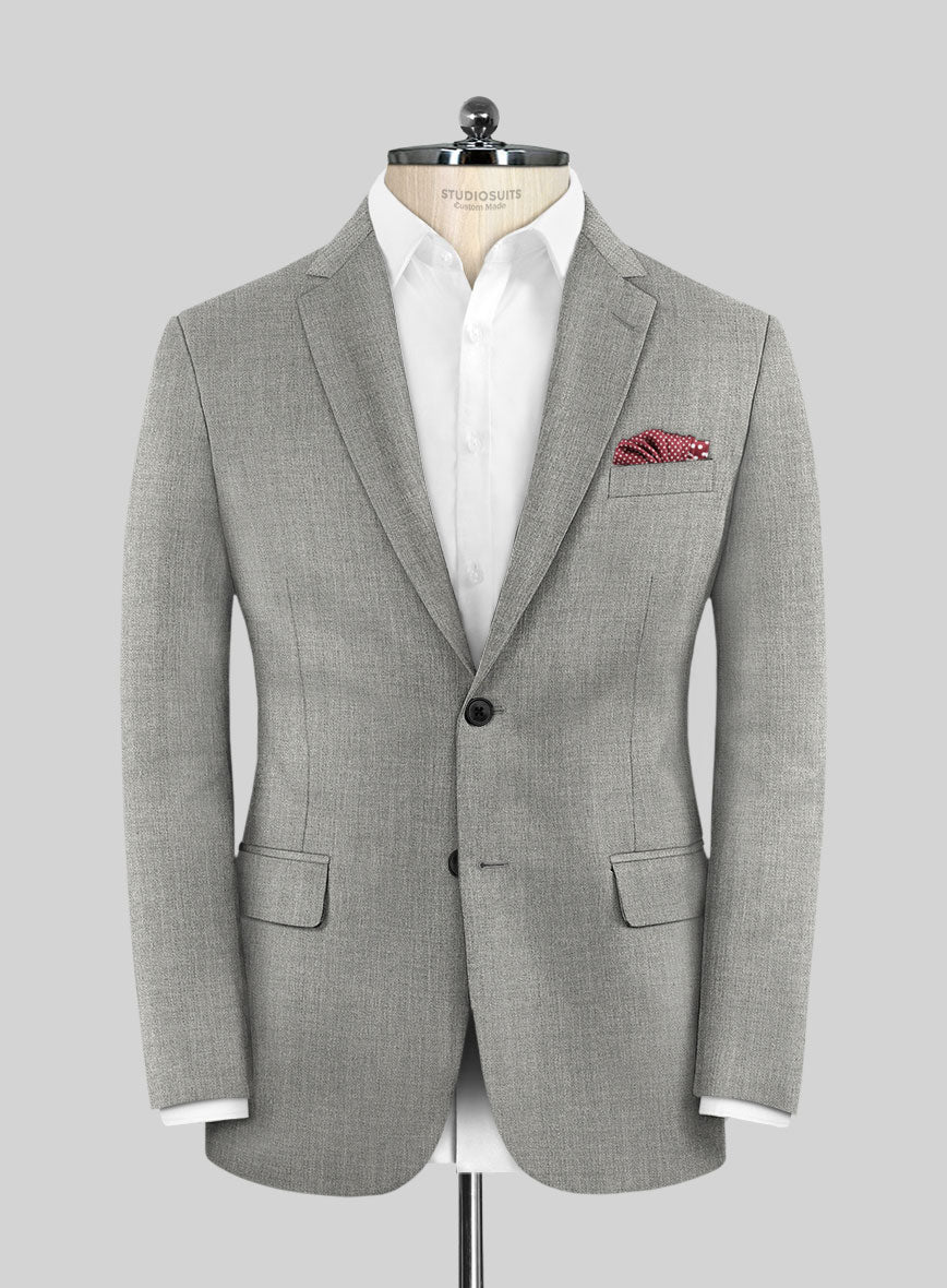 Scabal Londoner Light Gray Wool Jacket - StudioSuits