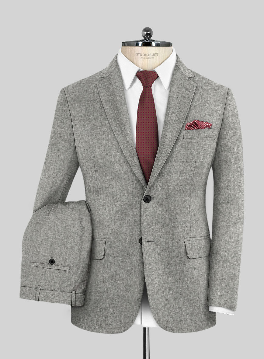Scabal Londoner Light Gray Wool Suit - StudioSuits