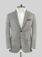 Scabal Londoner Light Gray Wool Suit - StudioSuits