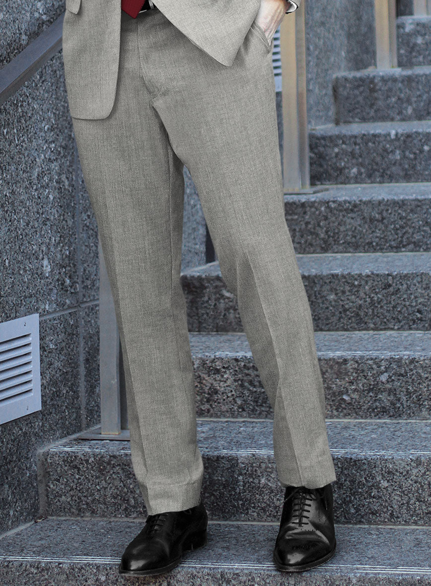 Scabal Londoner Light Gray Wool Suit - StudioSuits