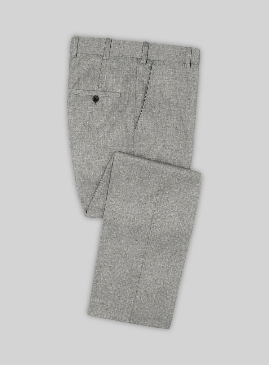 Scabal Londoner Light Gray Wool Suit - StudioSuits