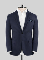 Scabal Rolan Stripe Blue Wool Suit - StudioSuits