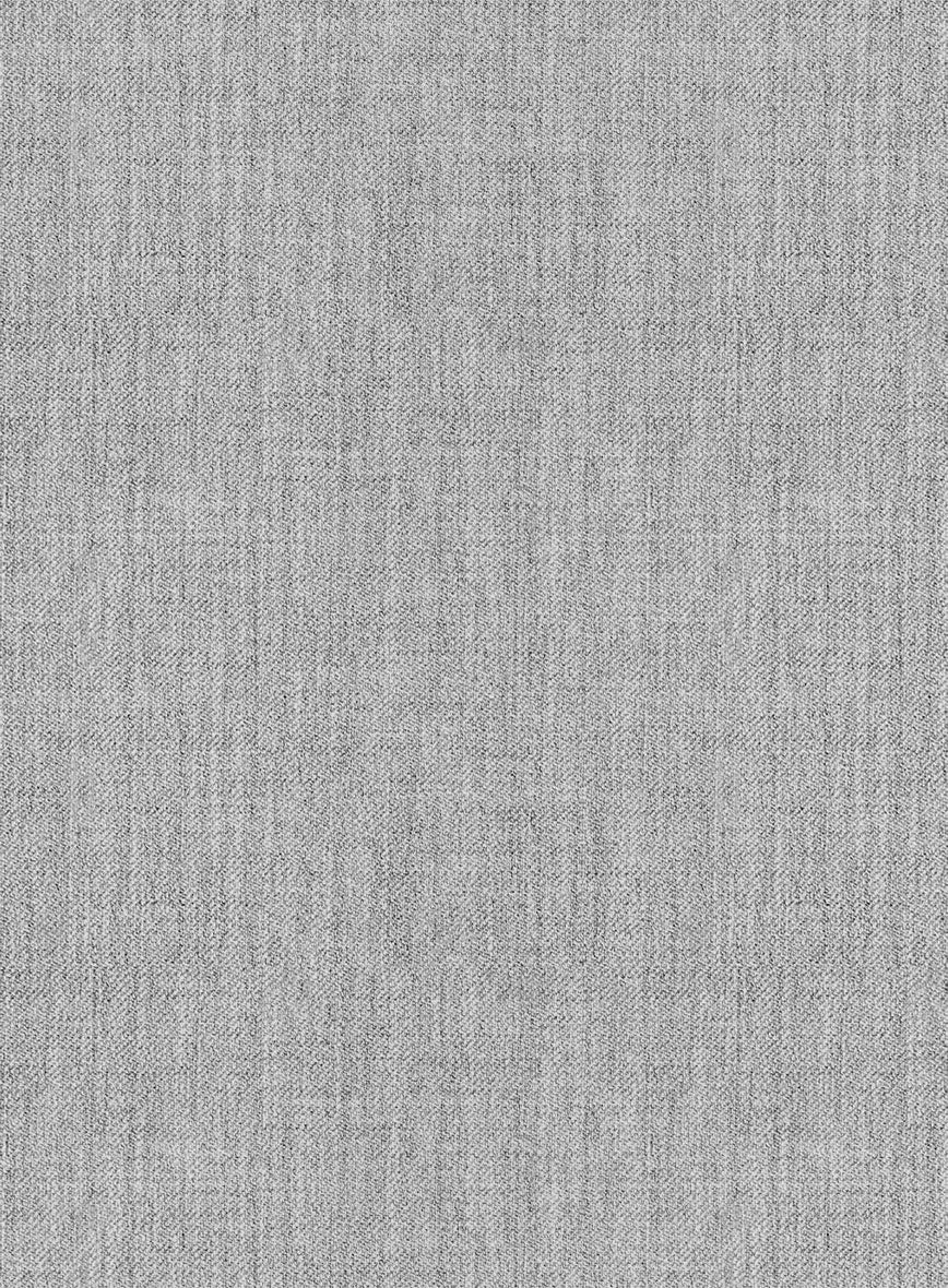 Scabal Worsted Light Gray Wool Jacket - StudioSuits