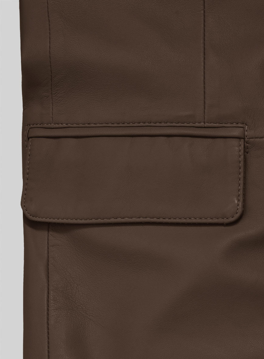 Scottish Brown Lambskin Leather Blazer - StudioSuits