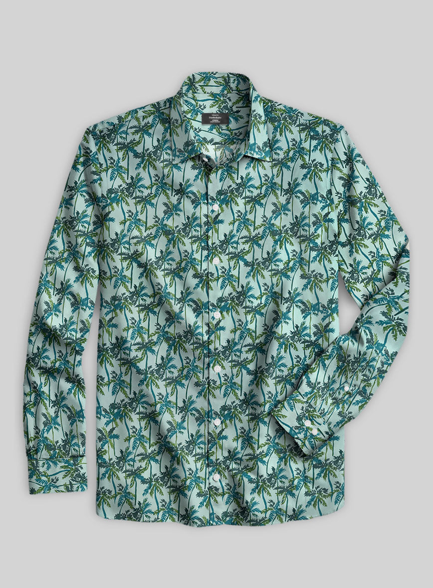 Sea Fern Cotton Lycra Shirt - StudioSuits