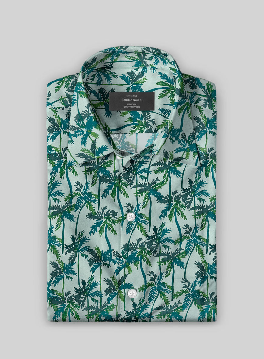 Sea Fern Cotton Lycra Shirt - StudioSuits