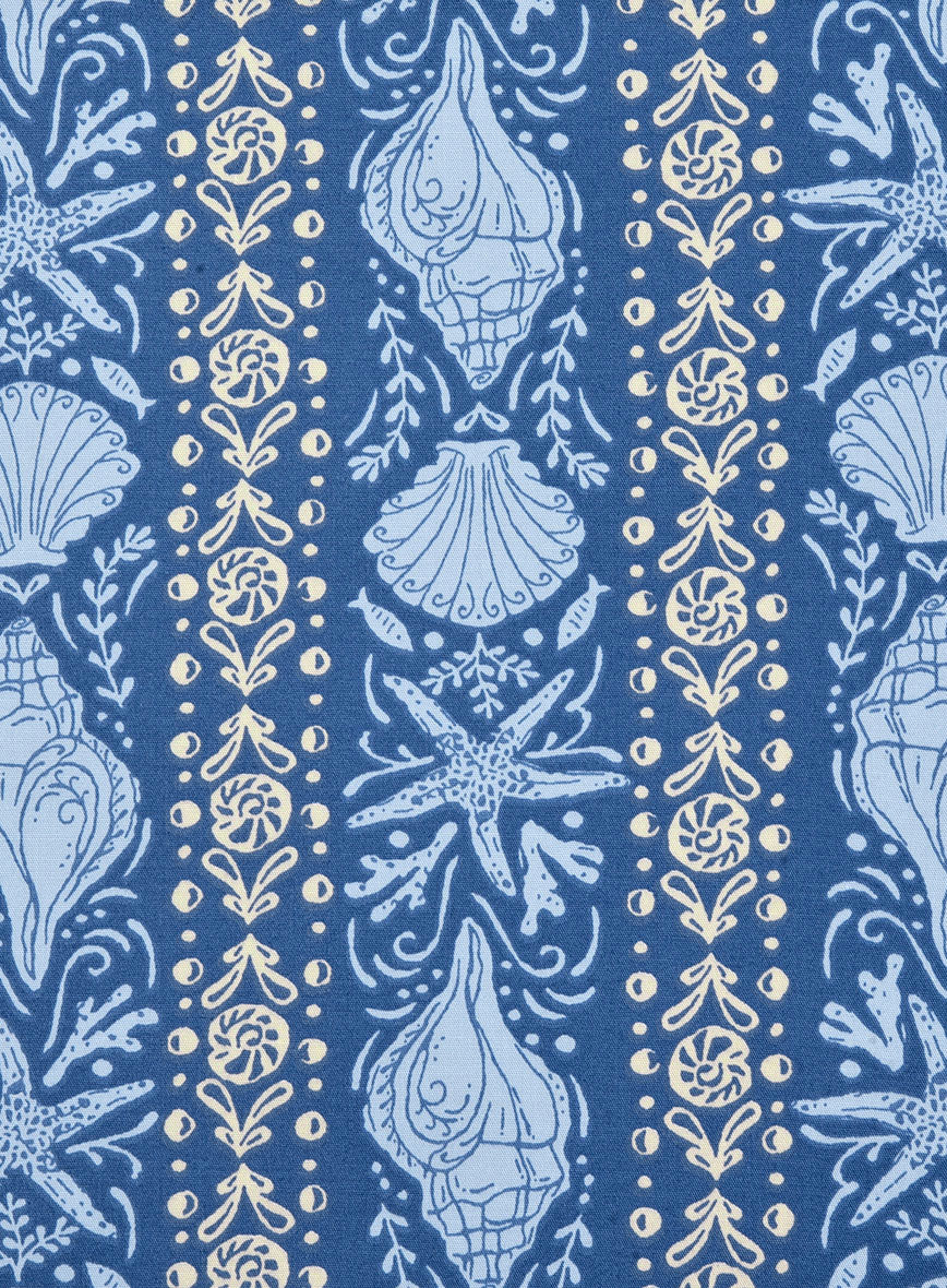 Seashell Cotton Lycra Shirt - StudioSuits