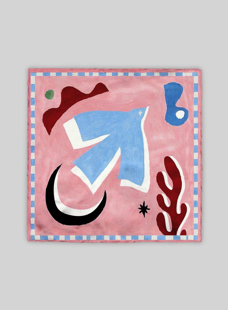 Seaside Abstraction Silk Pocket Square - StudioSuits