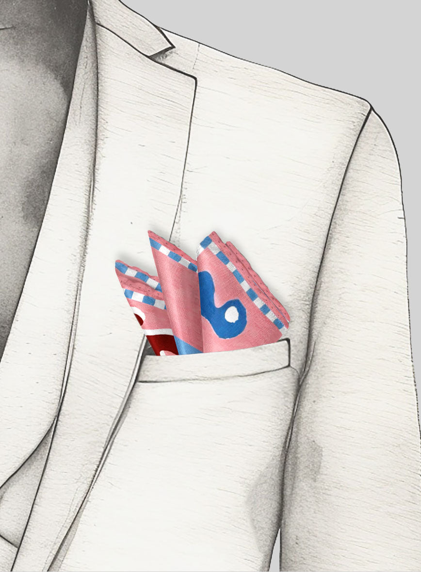Seaside Abstraction Silk Pocket Square - StudioSuits