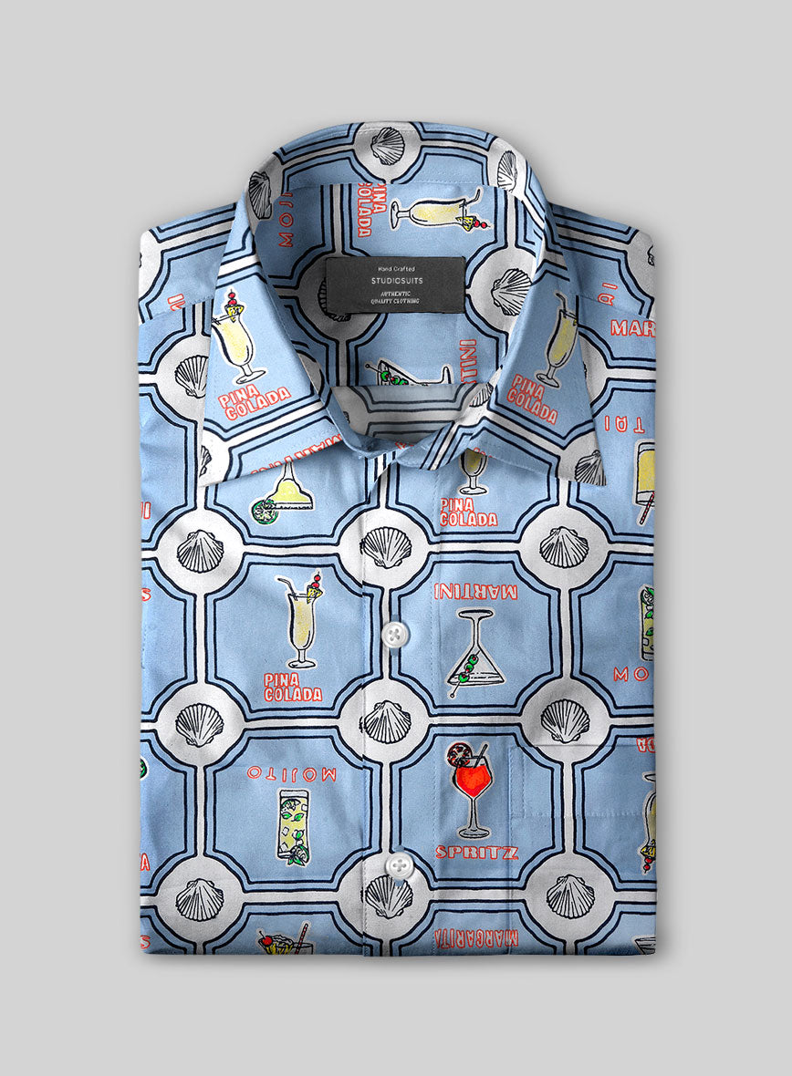 Seaside Spirits Cotton Lycra Shirt - StudioSuits