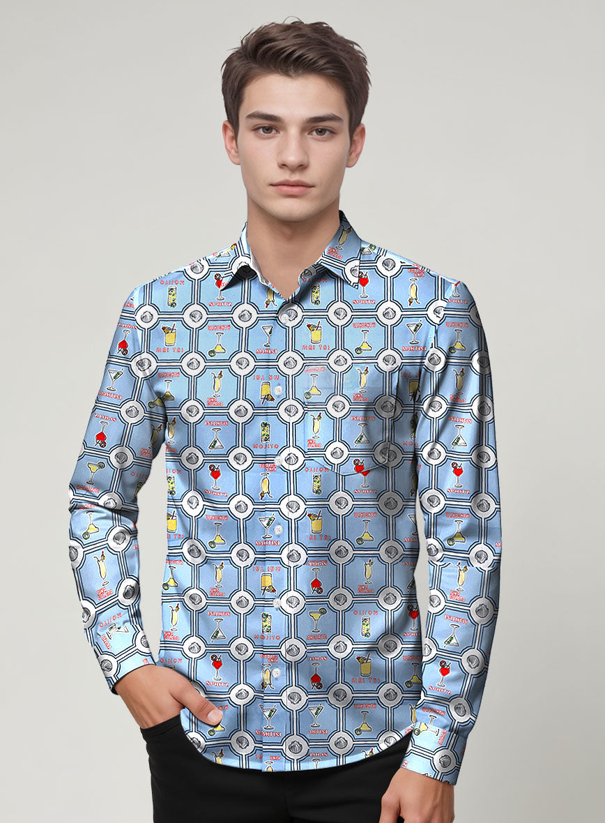 Seaside Spirits Cotton Lycra Shirt - StudioSuits