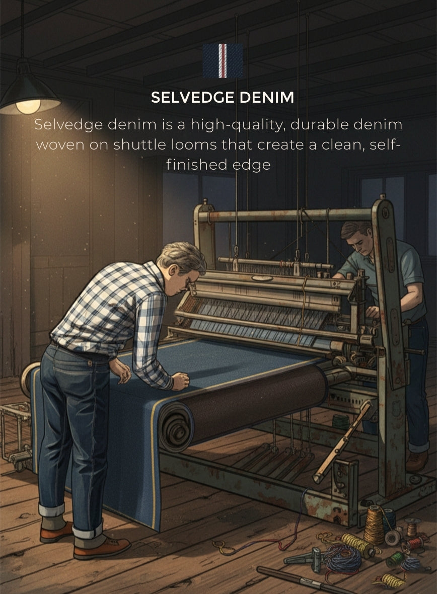 Trucker Selvedge Denim Jacket - StudioSuits