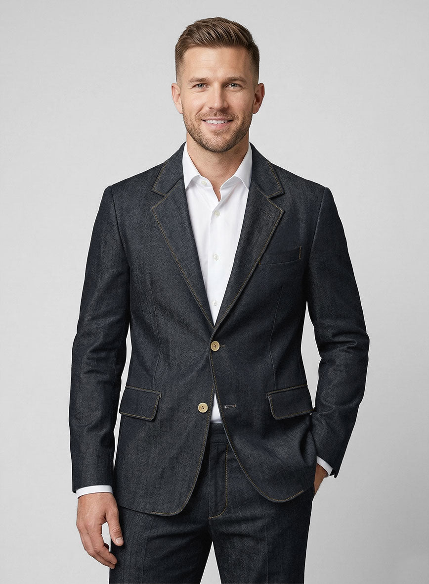 Men's Selvedge Denim Blazer by StudioSuits