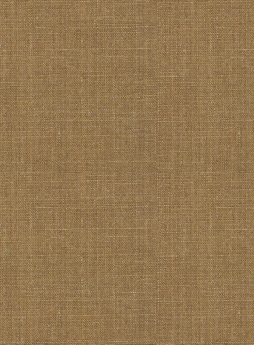 Sepia Brown Linen Highland Trousers - StudioSuits